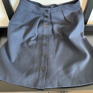 J. Crew Women's Navy Button-Front Skirt